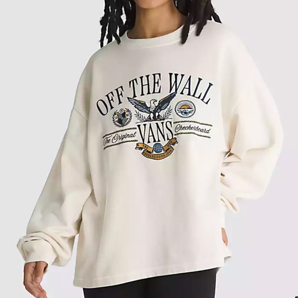 Vans Tops - 💚 NWOT Vans Coastal Crest Oversized Crew Sweatshirt